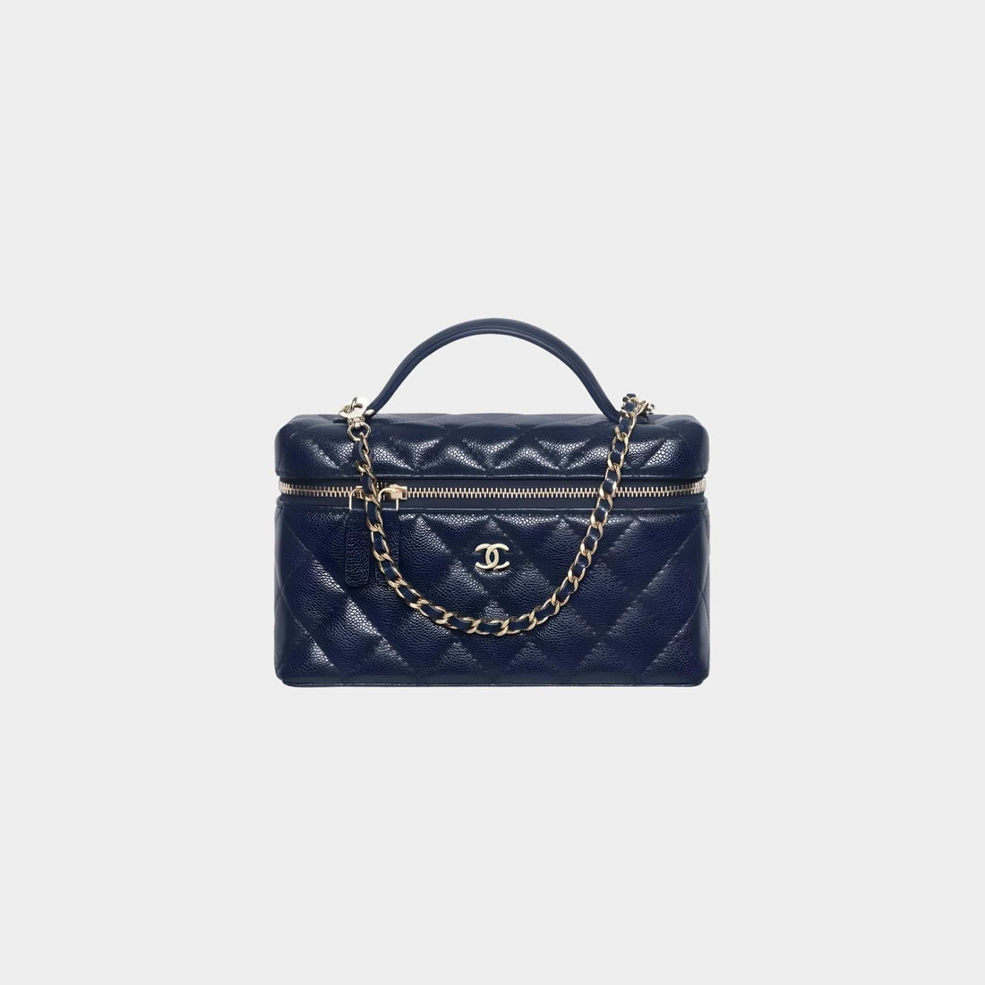 Classic Vanity with Chain in Grained Shiny Calfskin