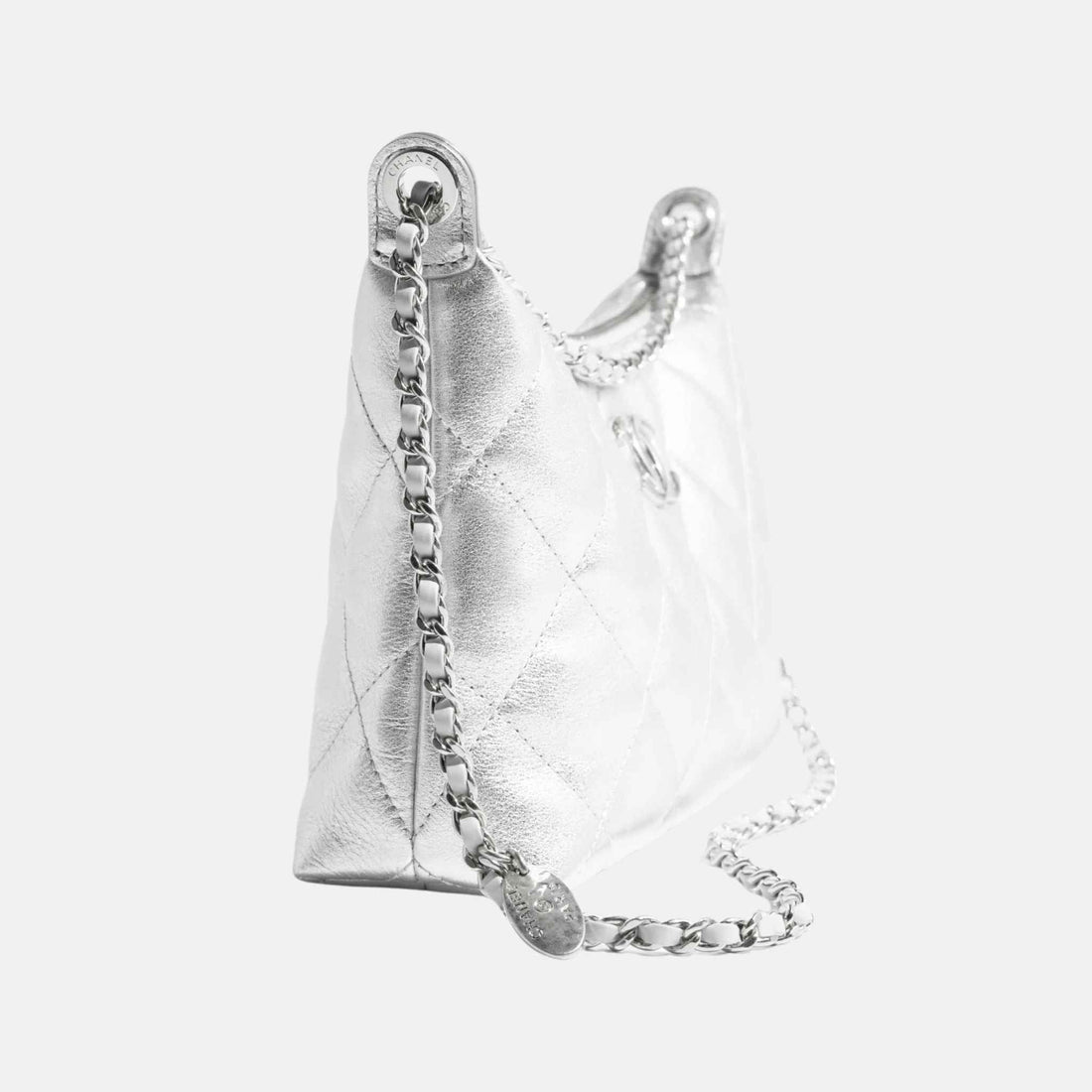 Hobo Handbag In Metallic Calfskin