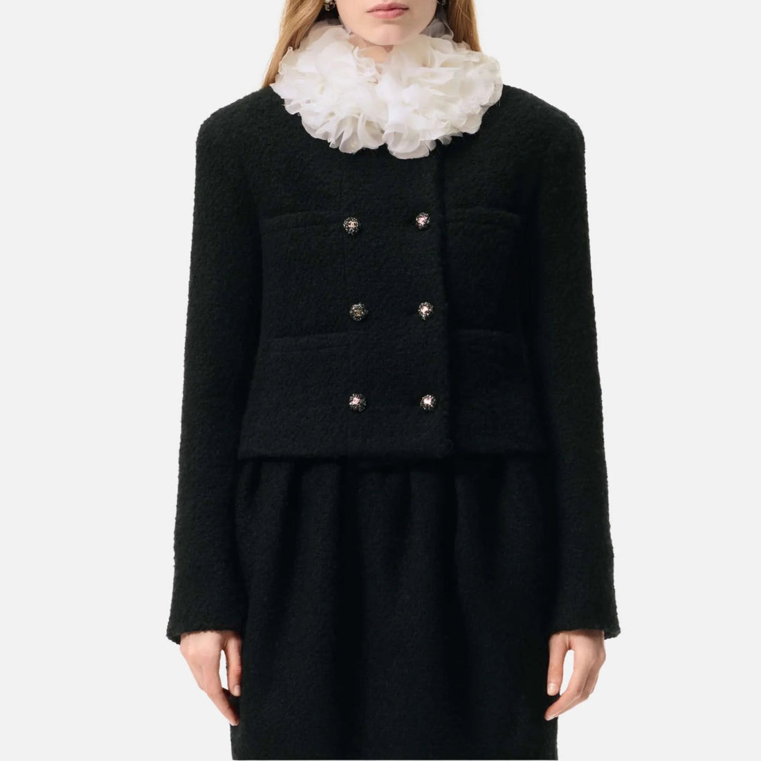 Jacket Cashmere And Wool Tweed
