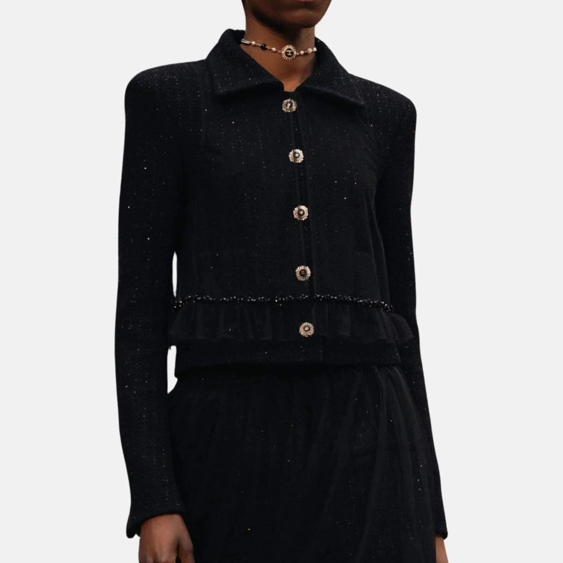 Jacket Glittered Wool Tweed
