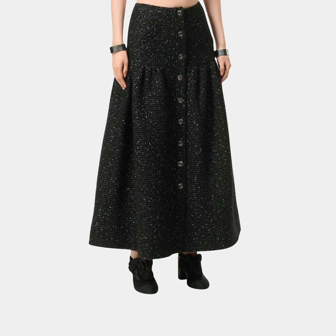 Long Skirt in Wool Tweed