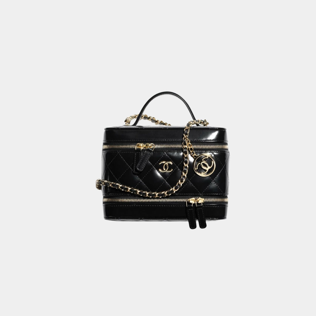Long Vanity with Chain in Shiny Calfskin