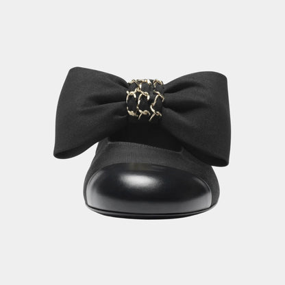 Mary Janes in Grosgrain &amp; Calfskin