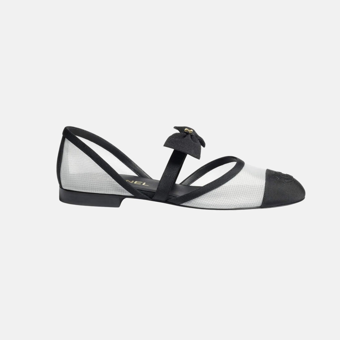 Mary Janes in Mesh and Grosgrain