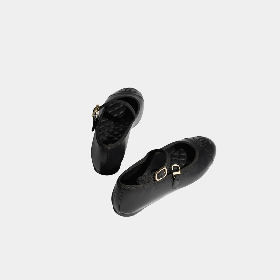 Mary Janes Lambskin Black Flats