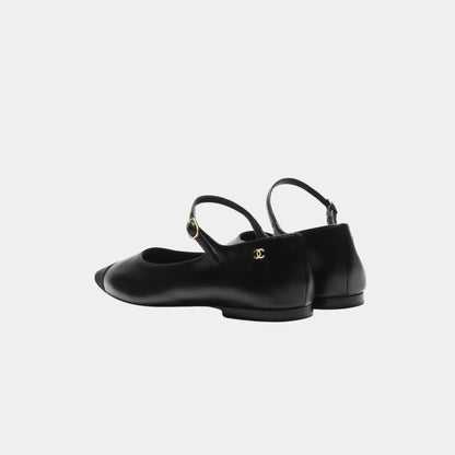 Mary Janes in Lambskin and Grosgrain