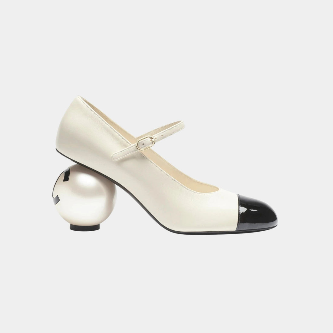 Mary Janes Lambskin Patent Calfskin &amp; Imitation Pearls Black