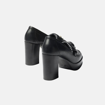 Moccasins in Black Lambskin