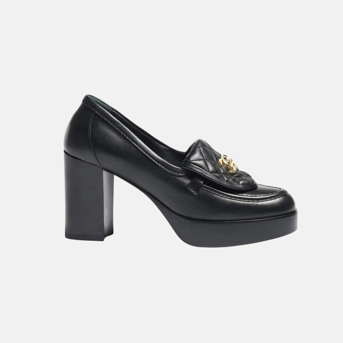 Moccasins in Black Lambskin