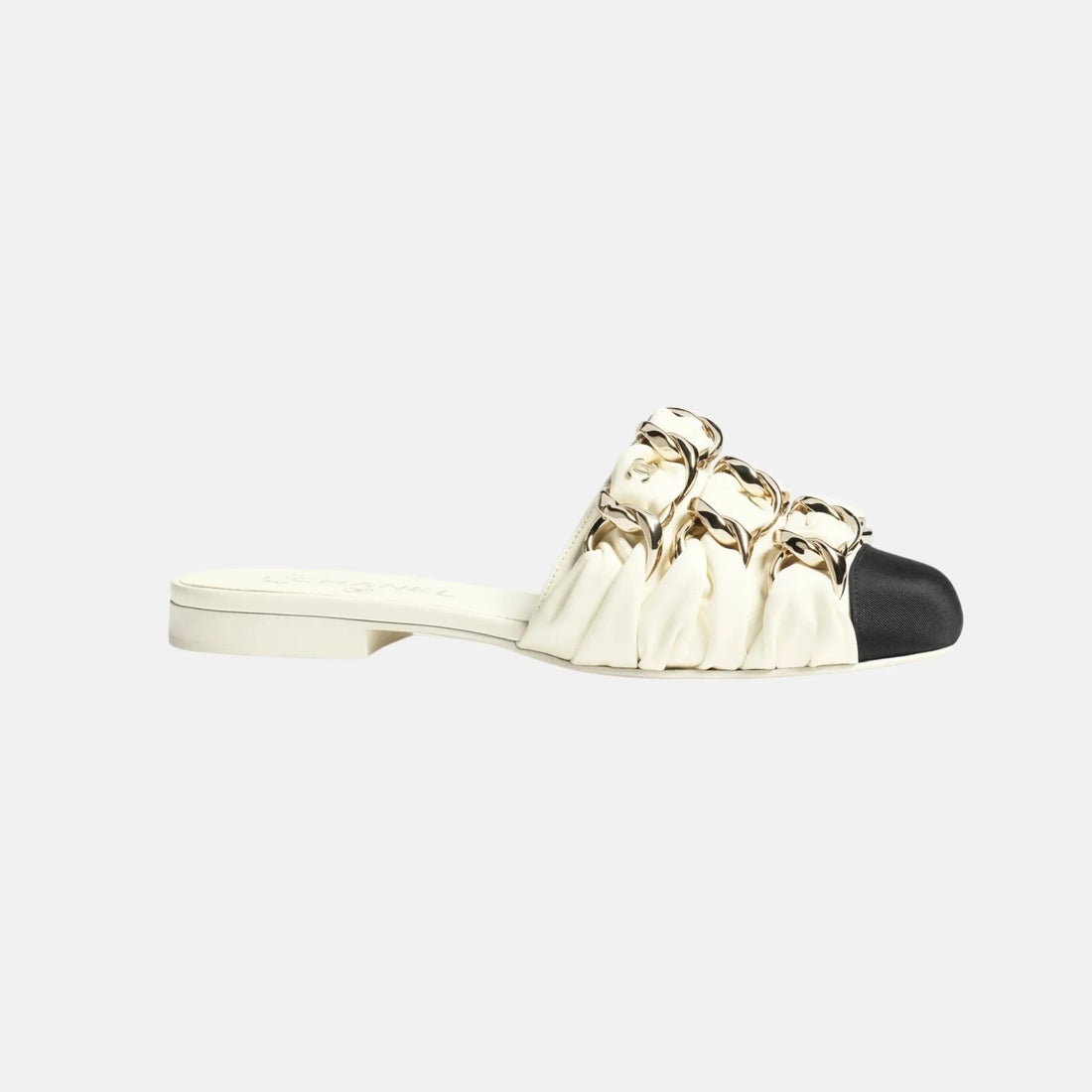 Mules in Lambskin and Grosgrain