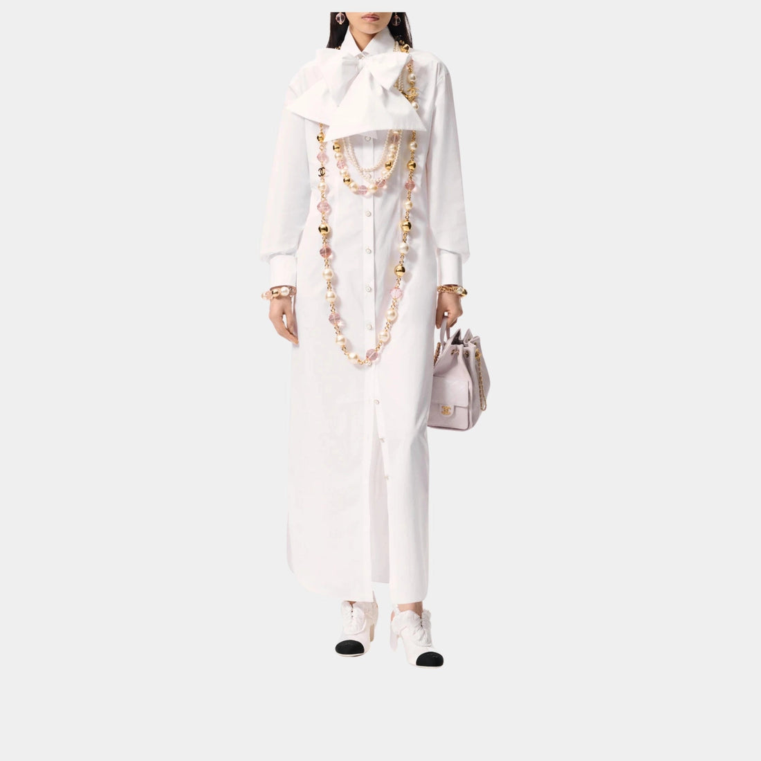 Long Dress in Cotton Poplin