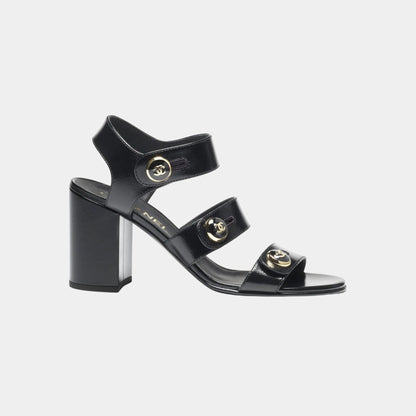 Sandals in Shiny Calf