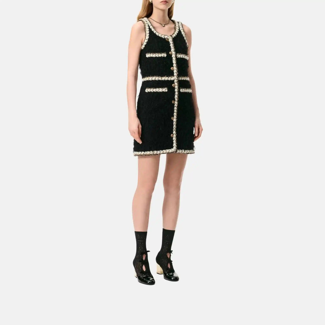 Short Dress Wool Tweed