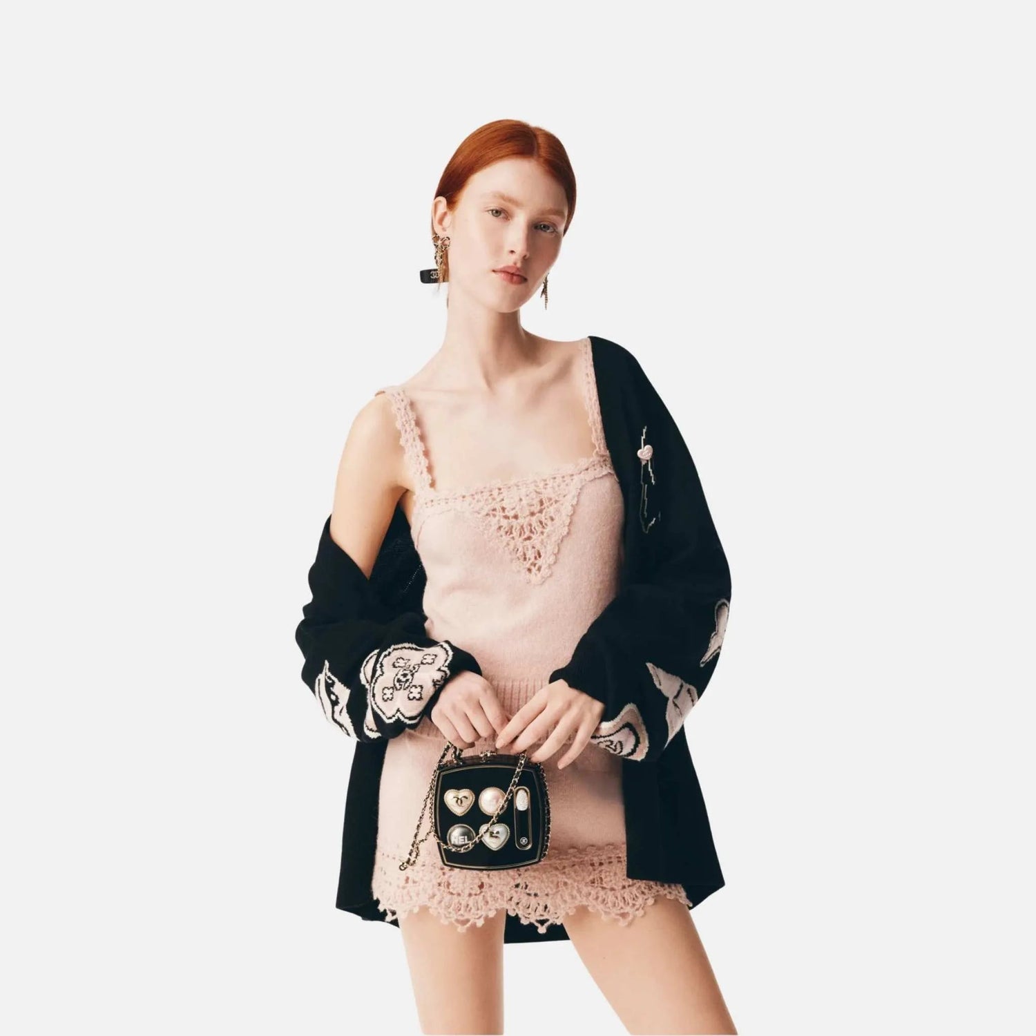 Skirt in Embroidered Alpaca and Wool