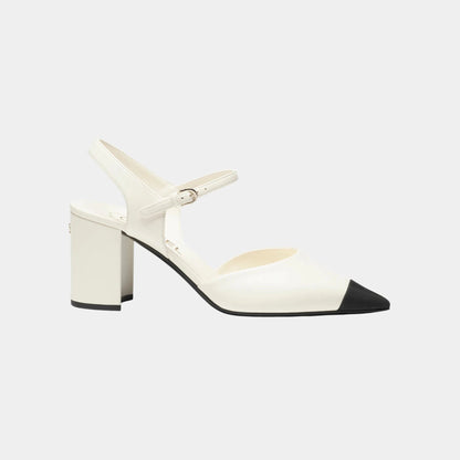 Slingback in Lambskin and Grosgrain