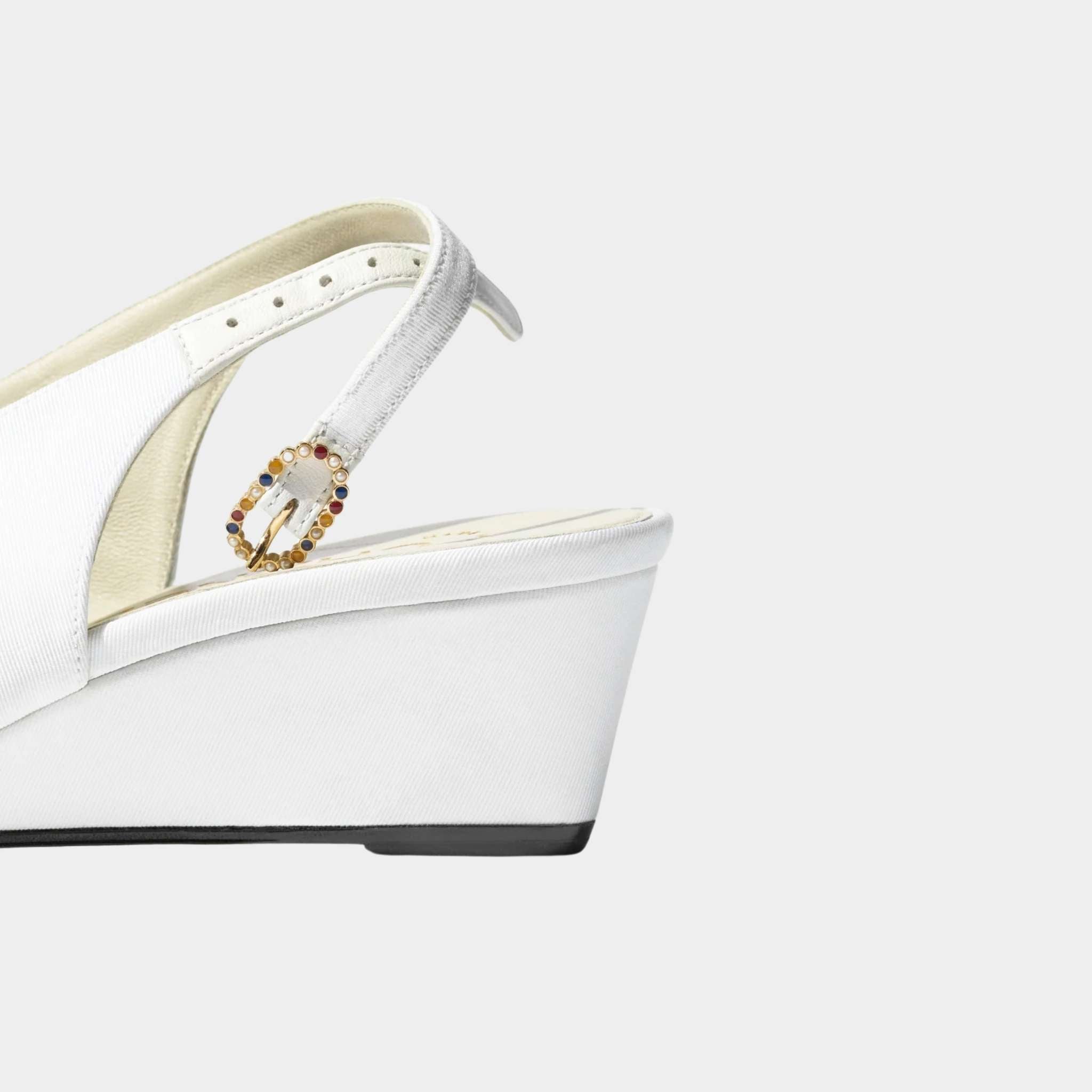 Slingbacks Grosgrain White Black