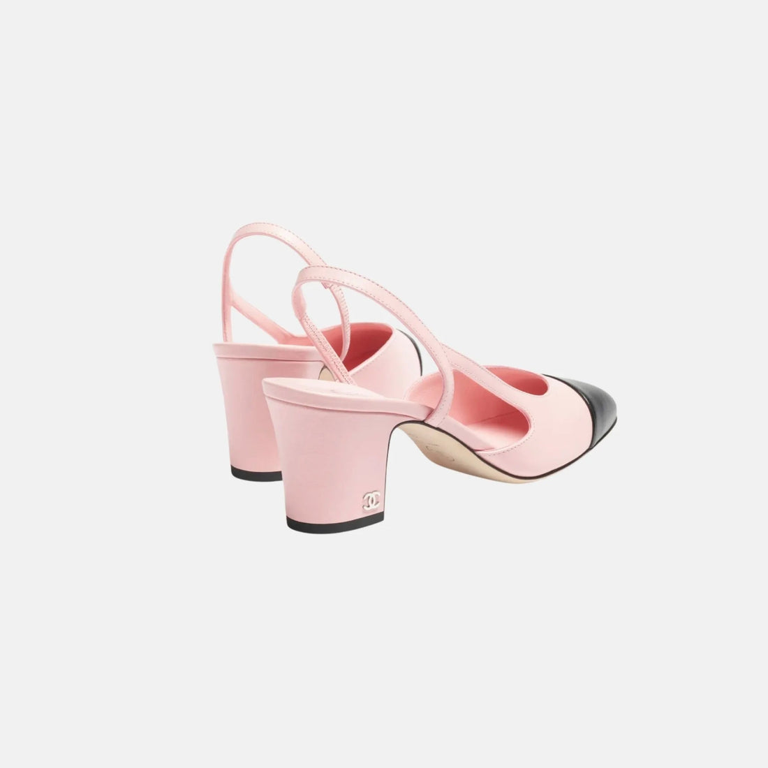 Slingbacks in Light Pink and Black
