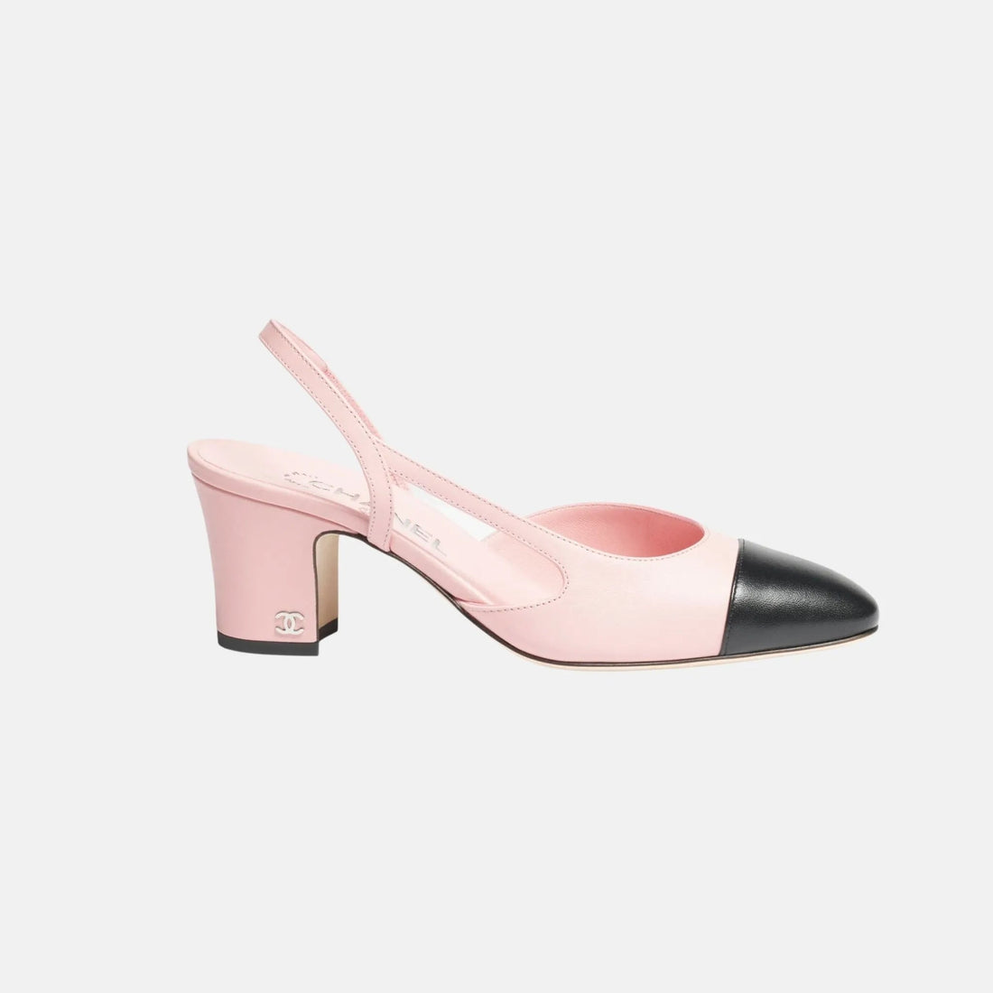 Slingbacks in Light Pink and Black