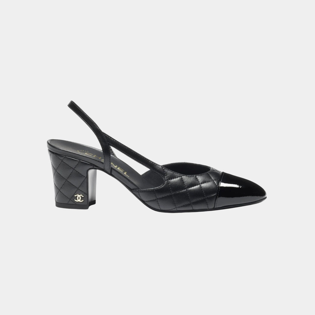 Slingbacks Lamb &amp; Varnished Calf Black