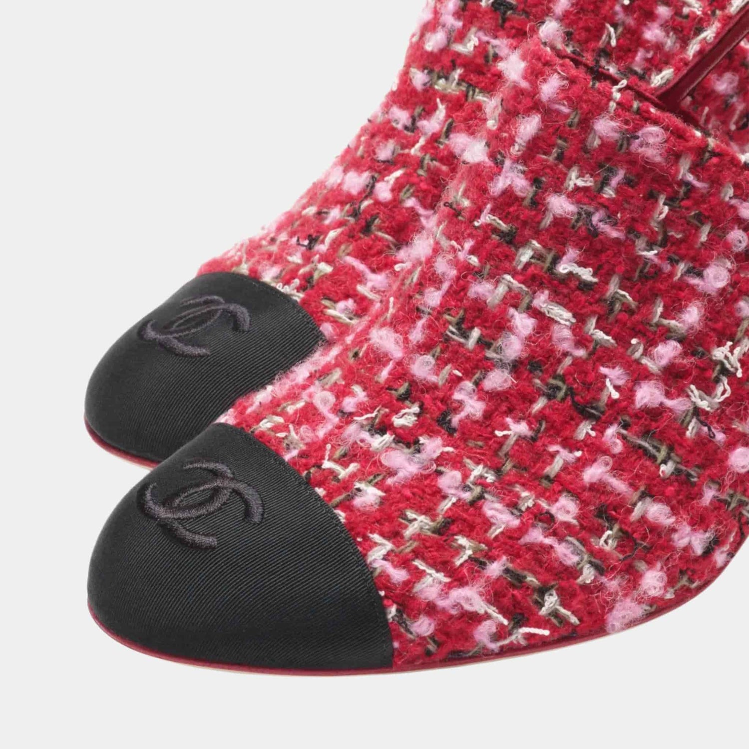 Slingbacks in Tweed &amp; Gros-grain