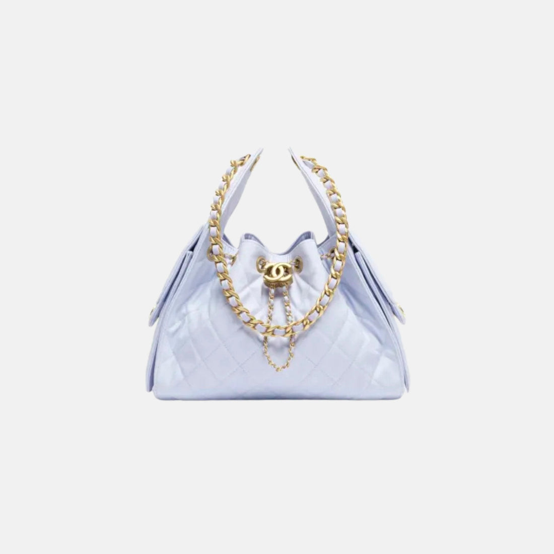 Small Chanel 25 Bag in Canvas and Gold Metal