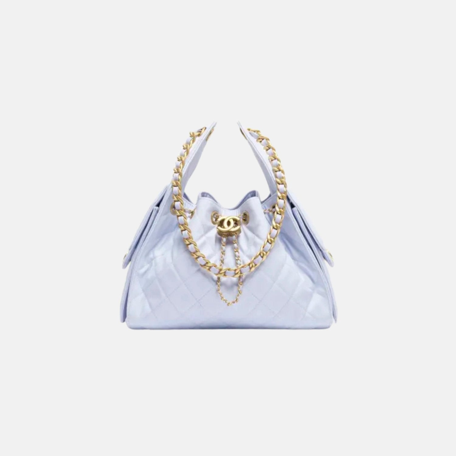 Small Chanel 25 Bag in Canvas and Gold Metal