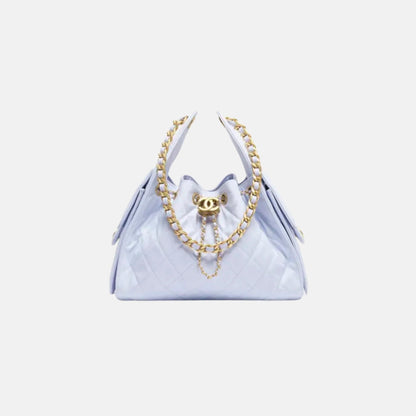 Small Chanel 25 Bag in Canvas and Gold Metal