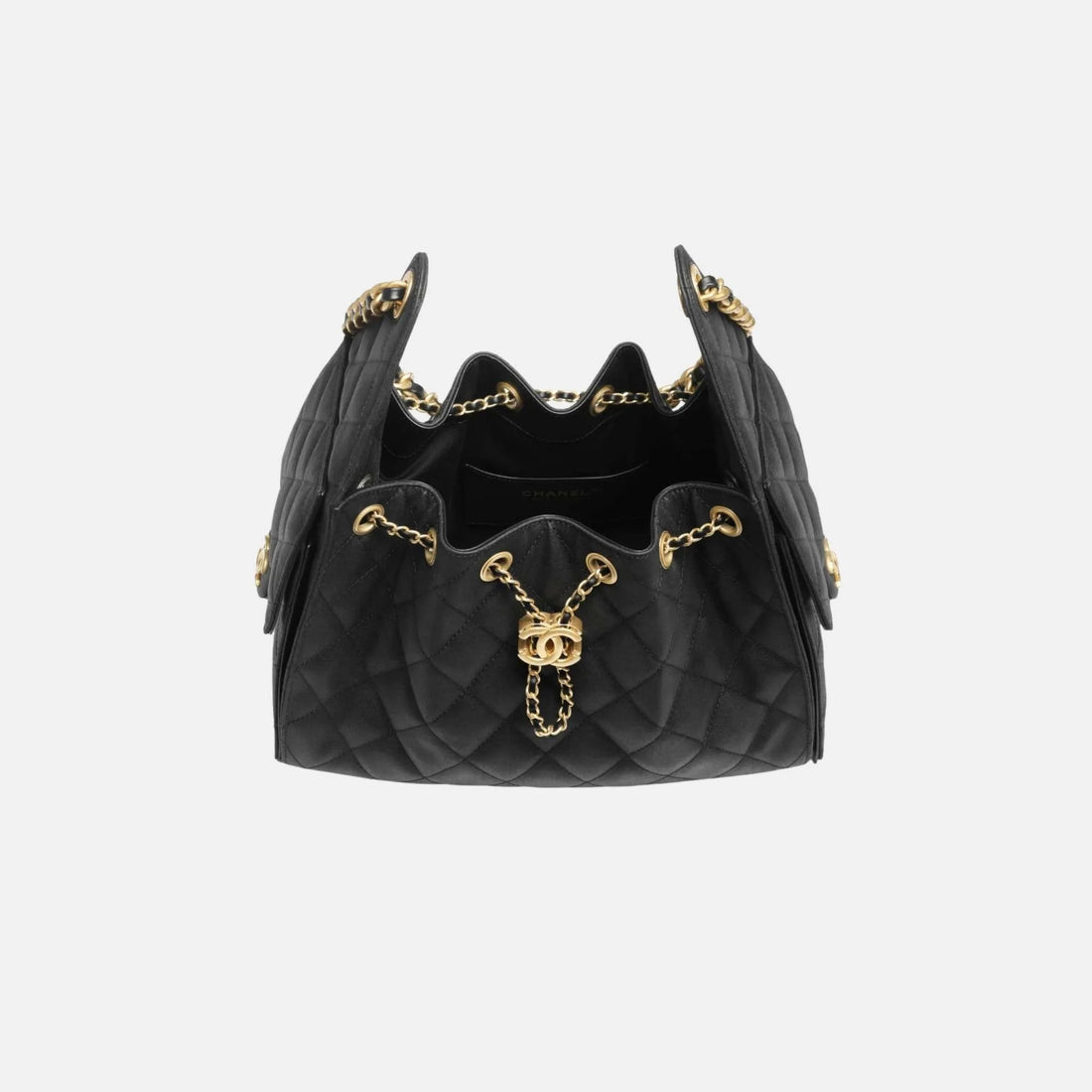 Small Chanel 25 Bag in Canvas and Gold Metal