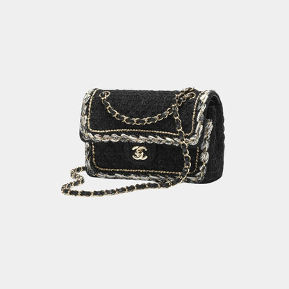 Small Classic Bag Tweed &amp; Gold Metal
