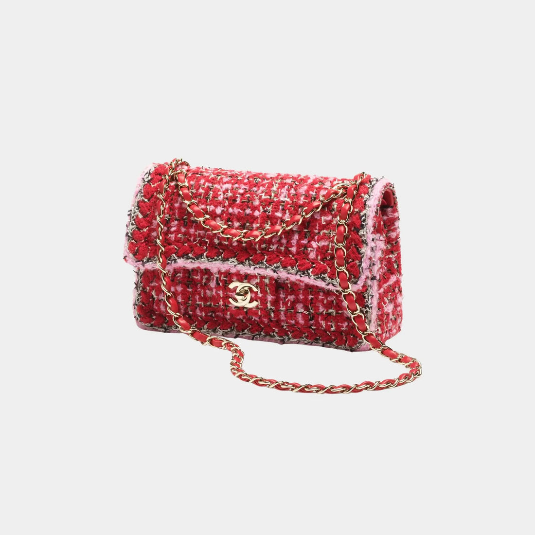 Small Classic Bag Tweed &amp; Gold Metal