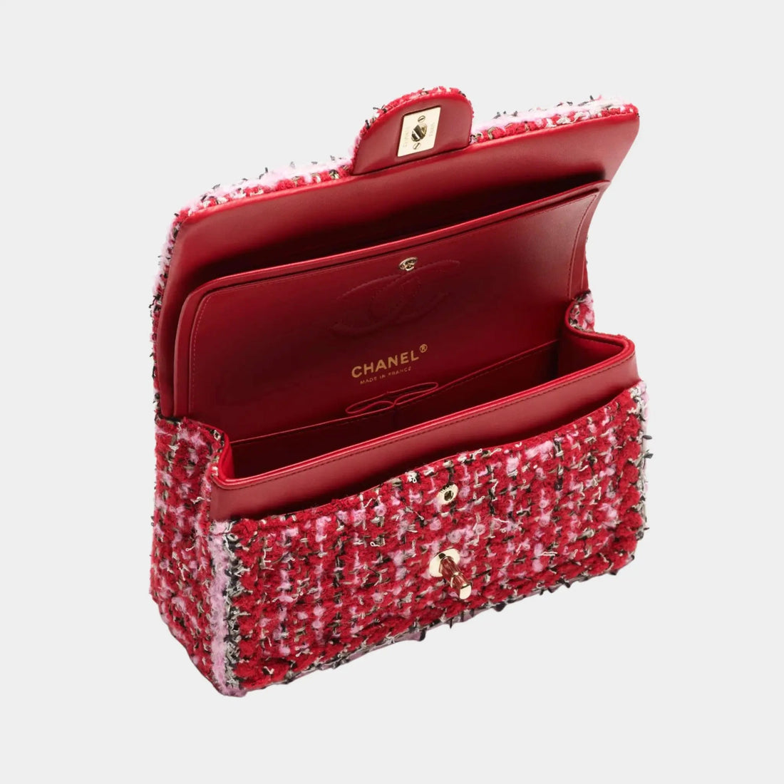 Small Classic Bag Tweed &amp; Gold Metal