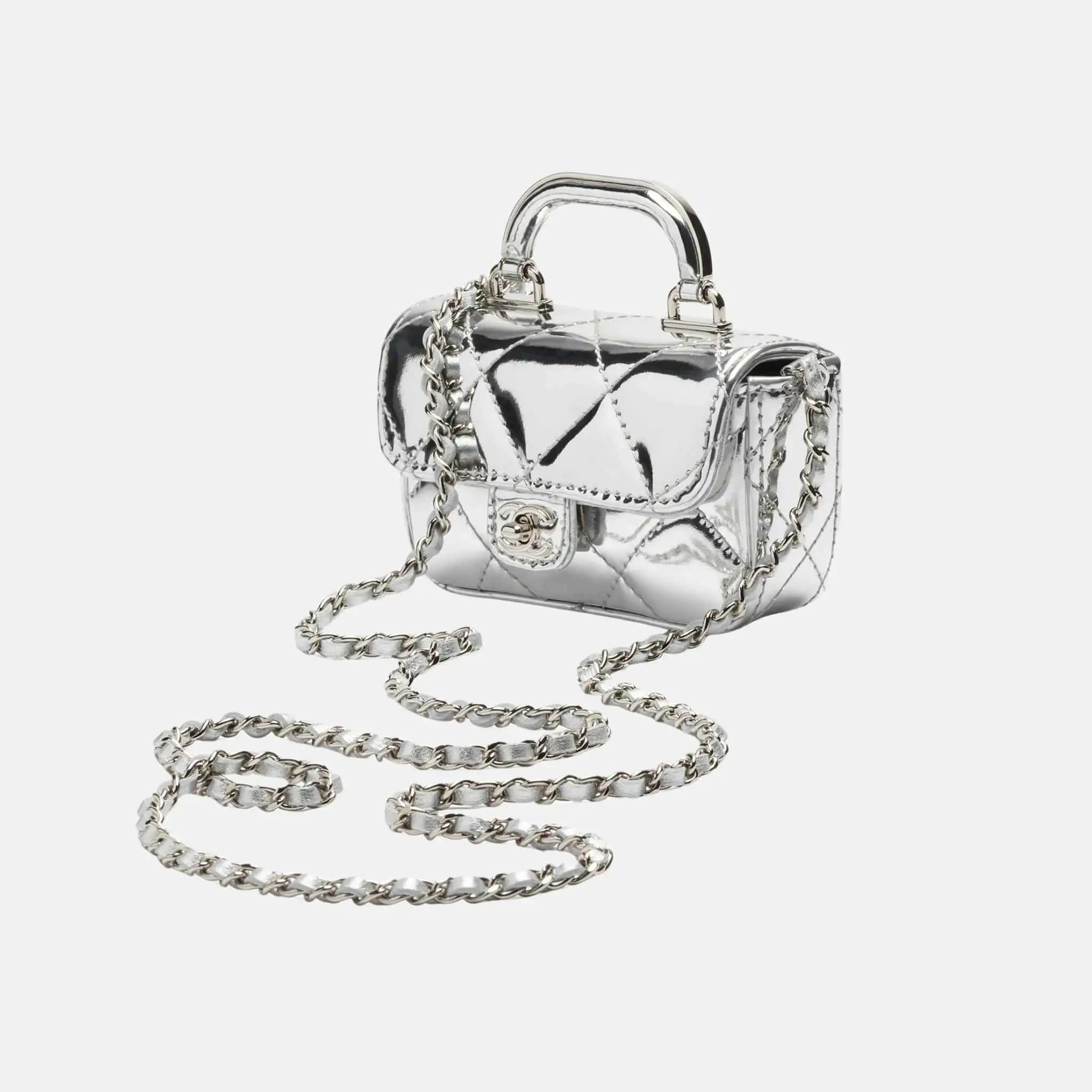 Small Clutch With Chain High Shine Calfskin