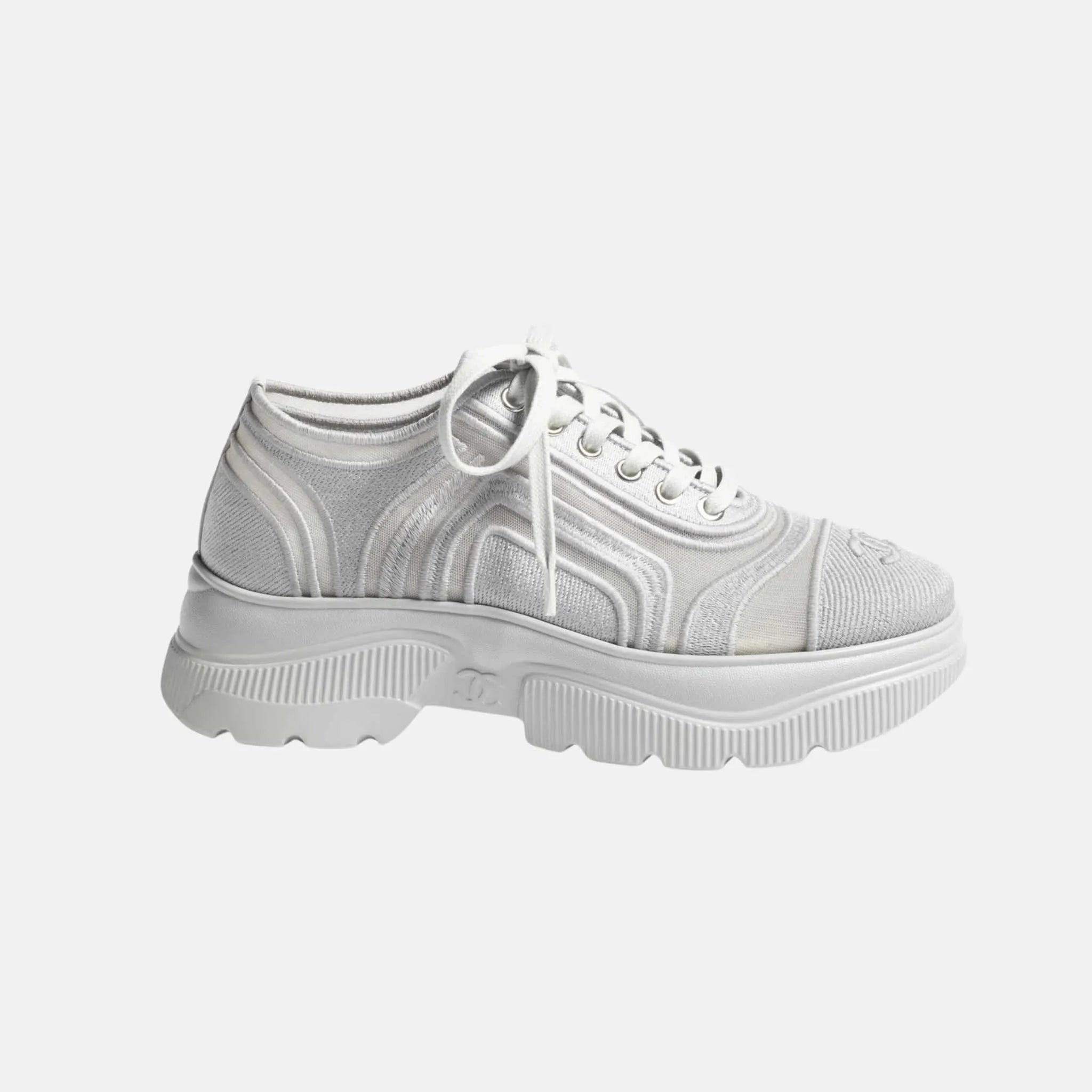 Sneakers in Mesh and Mixed Fibers
