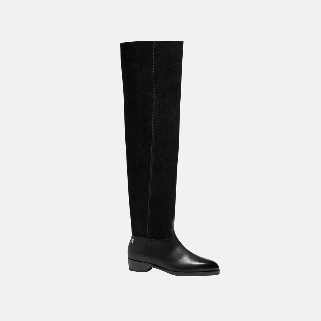 Thigh Boots In Velvet Calfskin And Calfskin