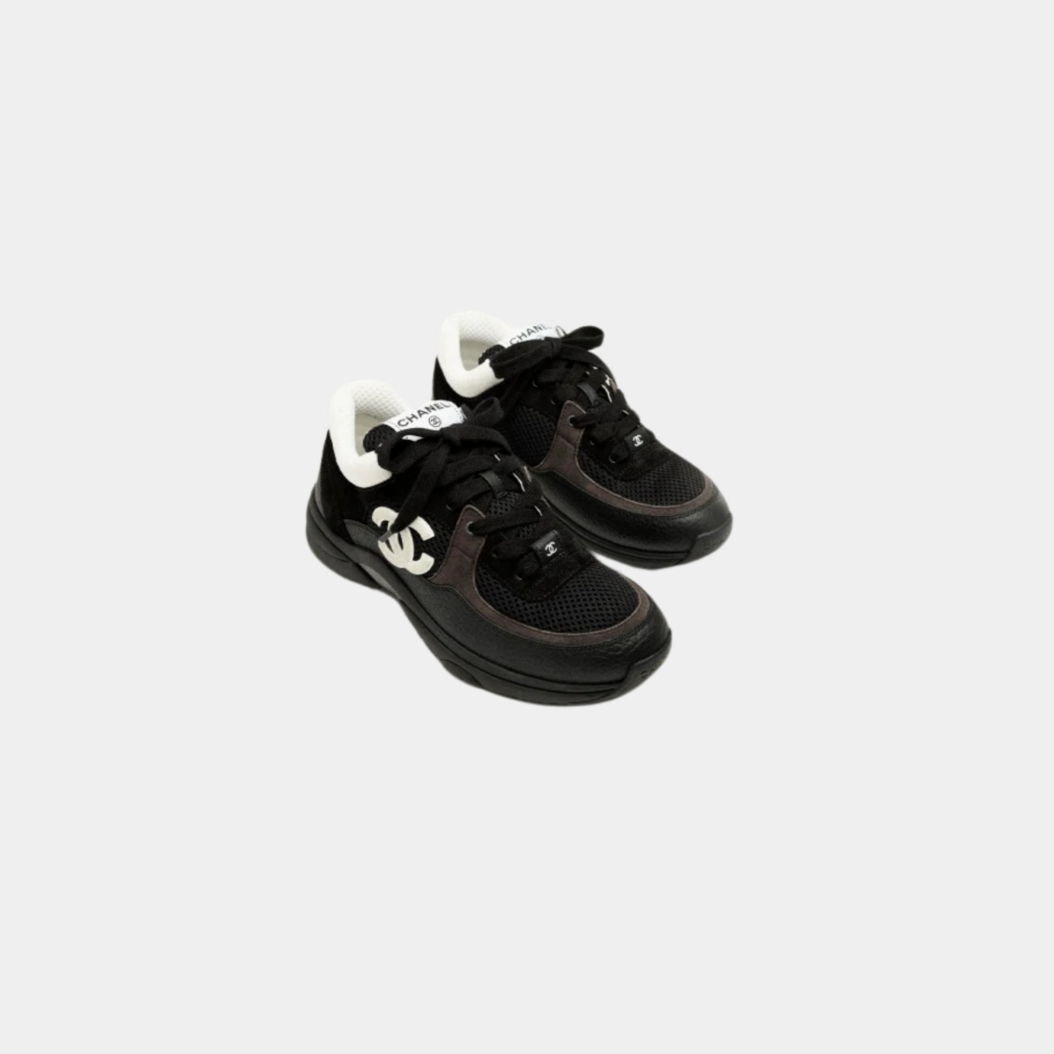 Trainers In Mesh Suede And Grained Calfskin