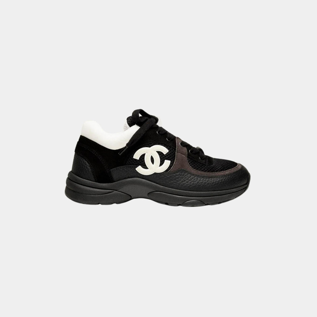Trainers In Mesh Suede And Grained Calfskin
