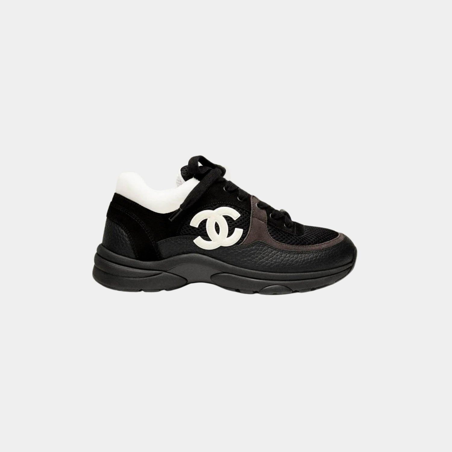 Trainers In Mesh Suede And Grained Calfskin