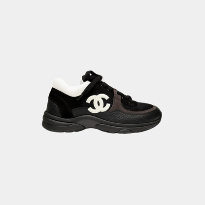 Trainers In Mesh Suede And Grained Calfskin
