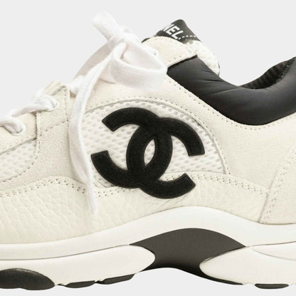 Trainers In Mesh Suede And Grained Calfskin