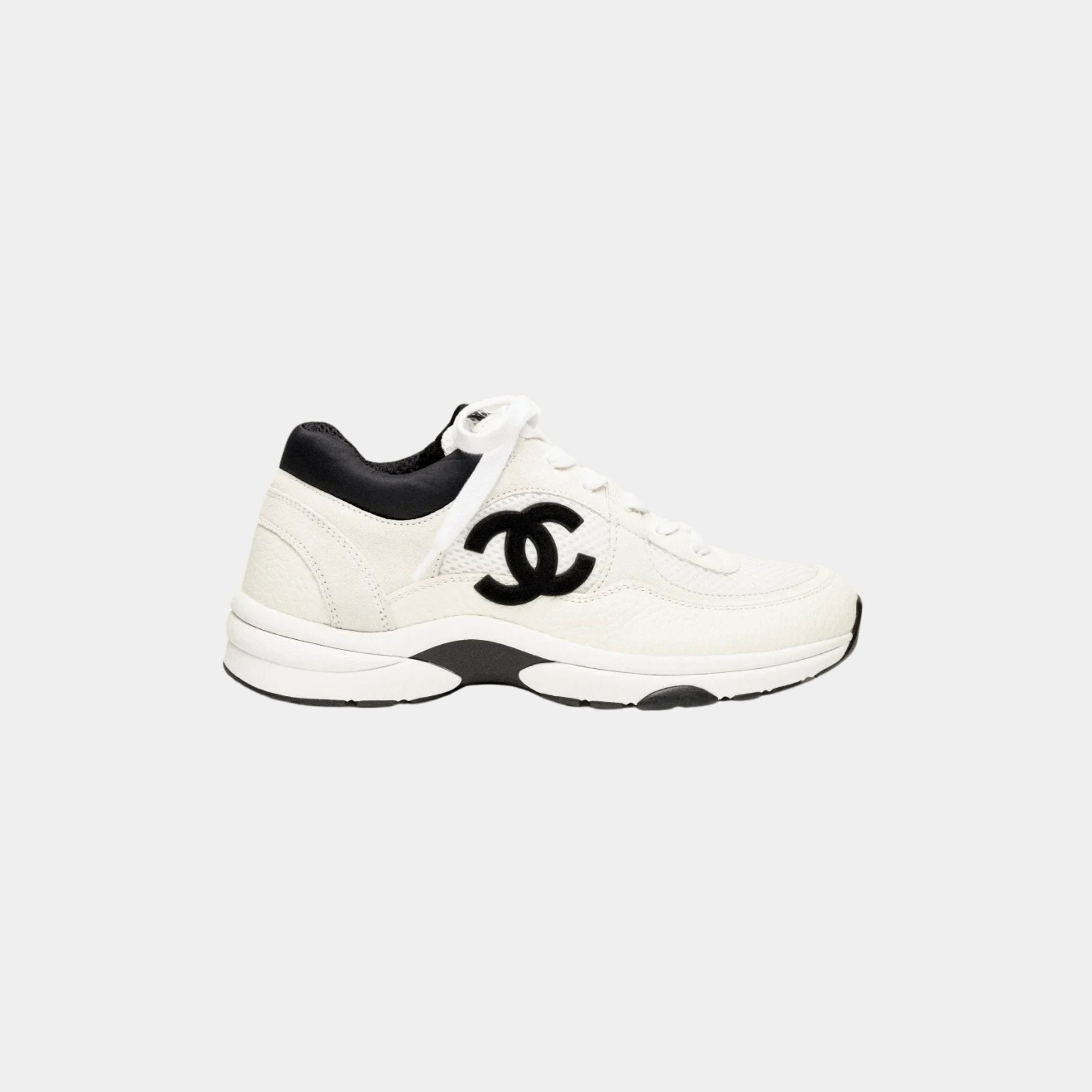 Trainers In Mesh Suede And Grained Calfskin