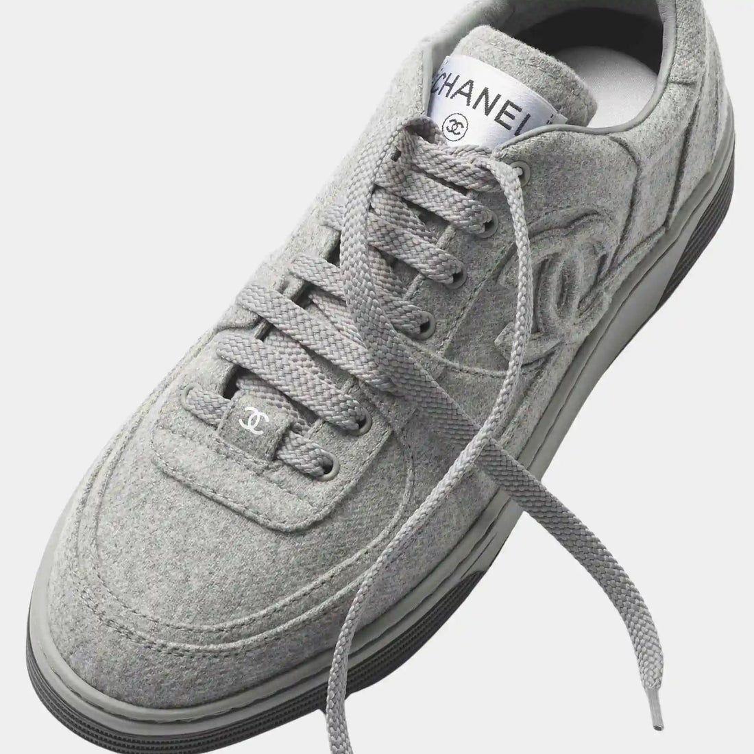 Trainers Sneakers Wool And Mixed Fibres Light Grey