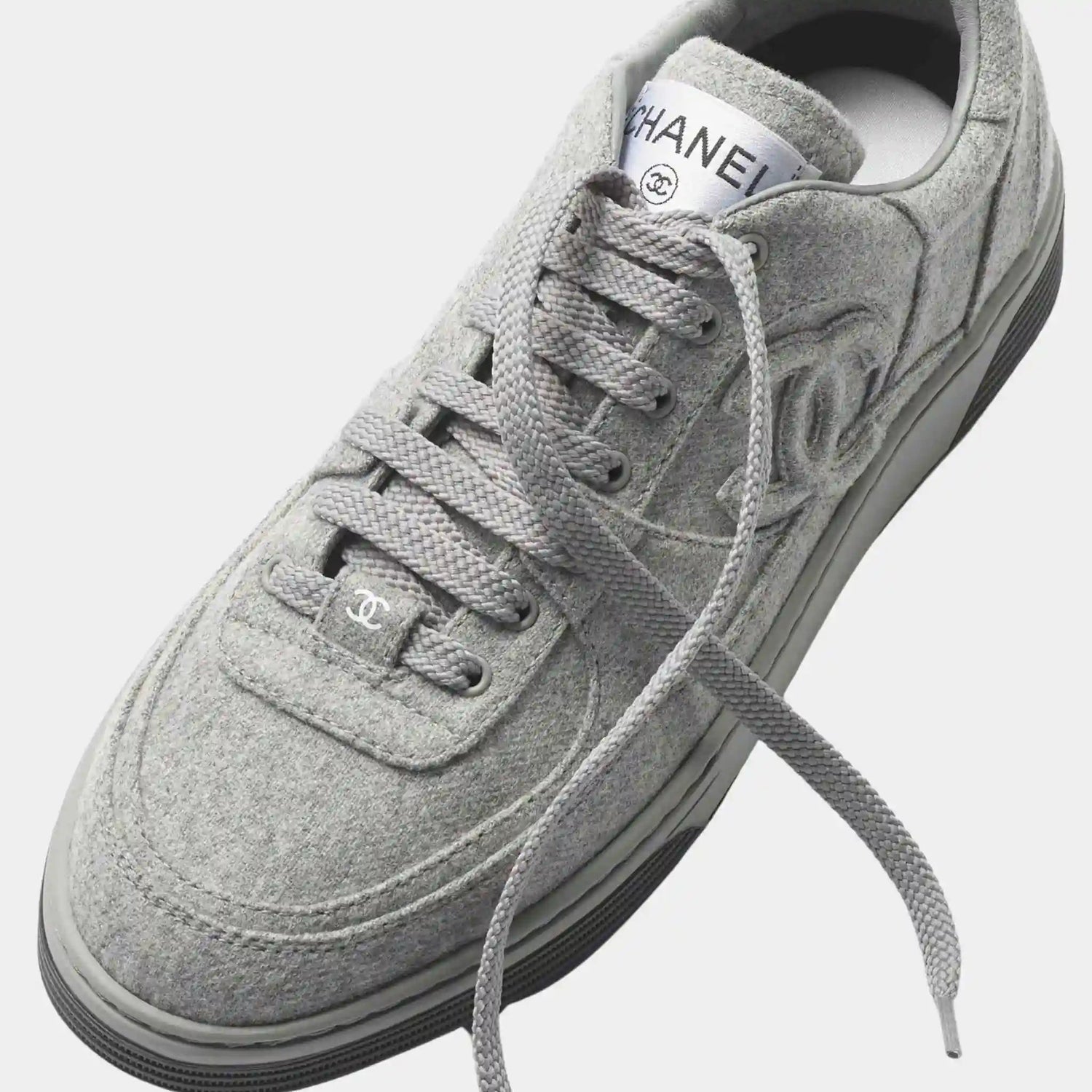 Trainers Sneakers Wool And Mixed Fibres Light Grey