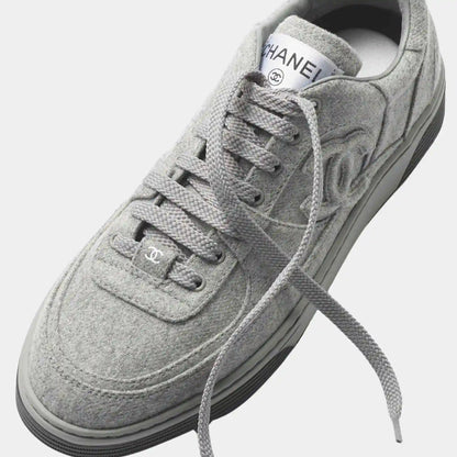 Trainers Sneakers Wool And Mixed Fibres Light Grey