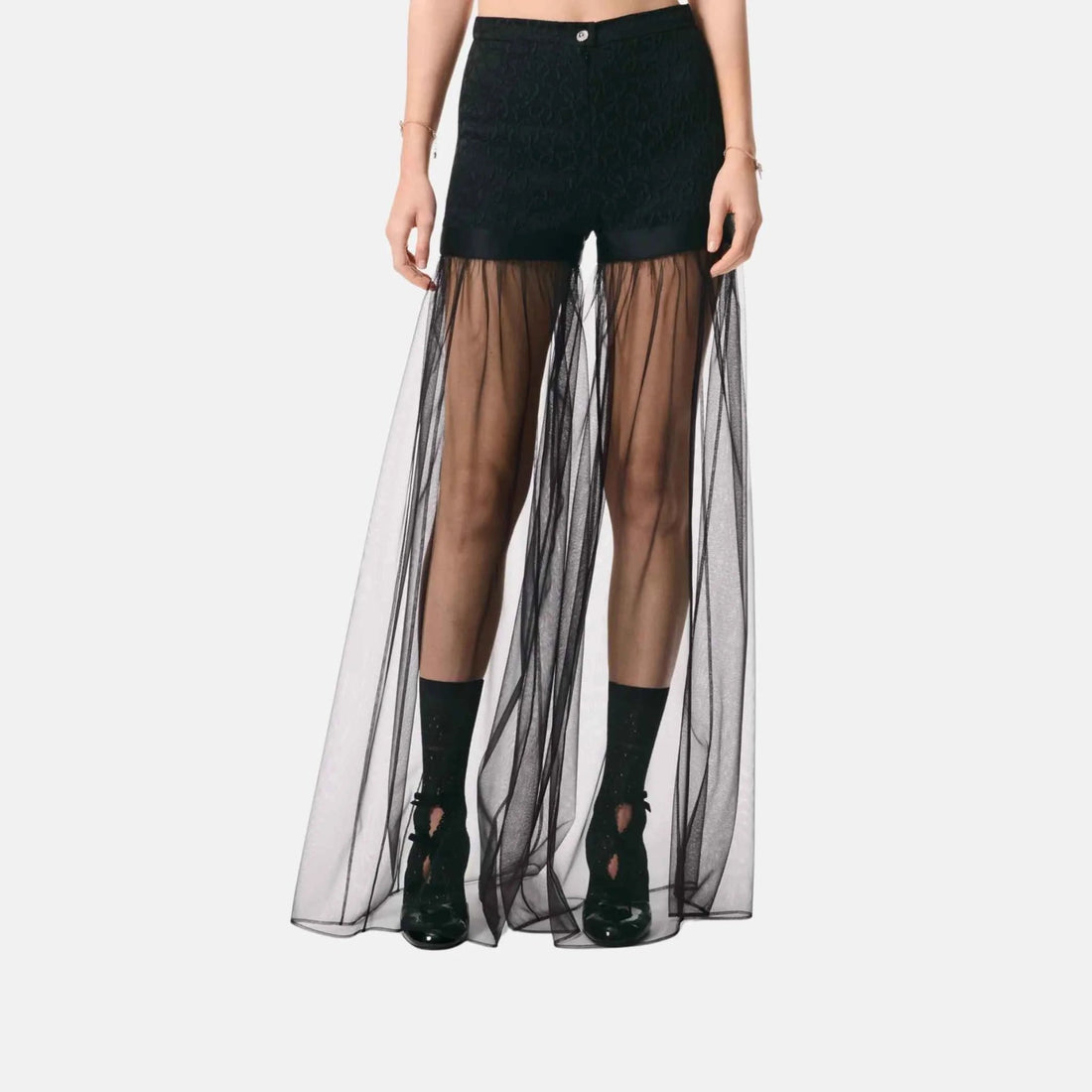 Trousers Silk Crepe Jacquard