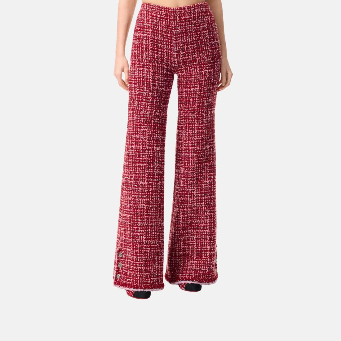 Trousers Tweed Red