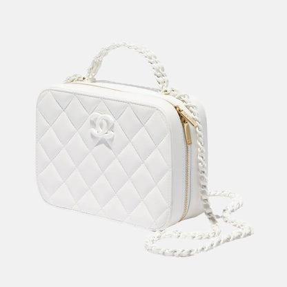Vanity Case In Lambskin &amp; Lacquered Metal