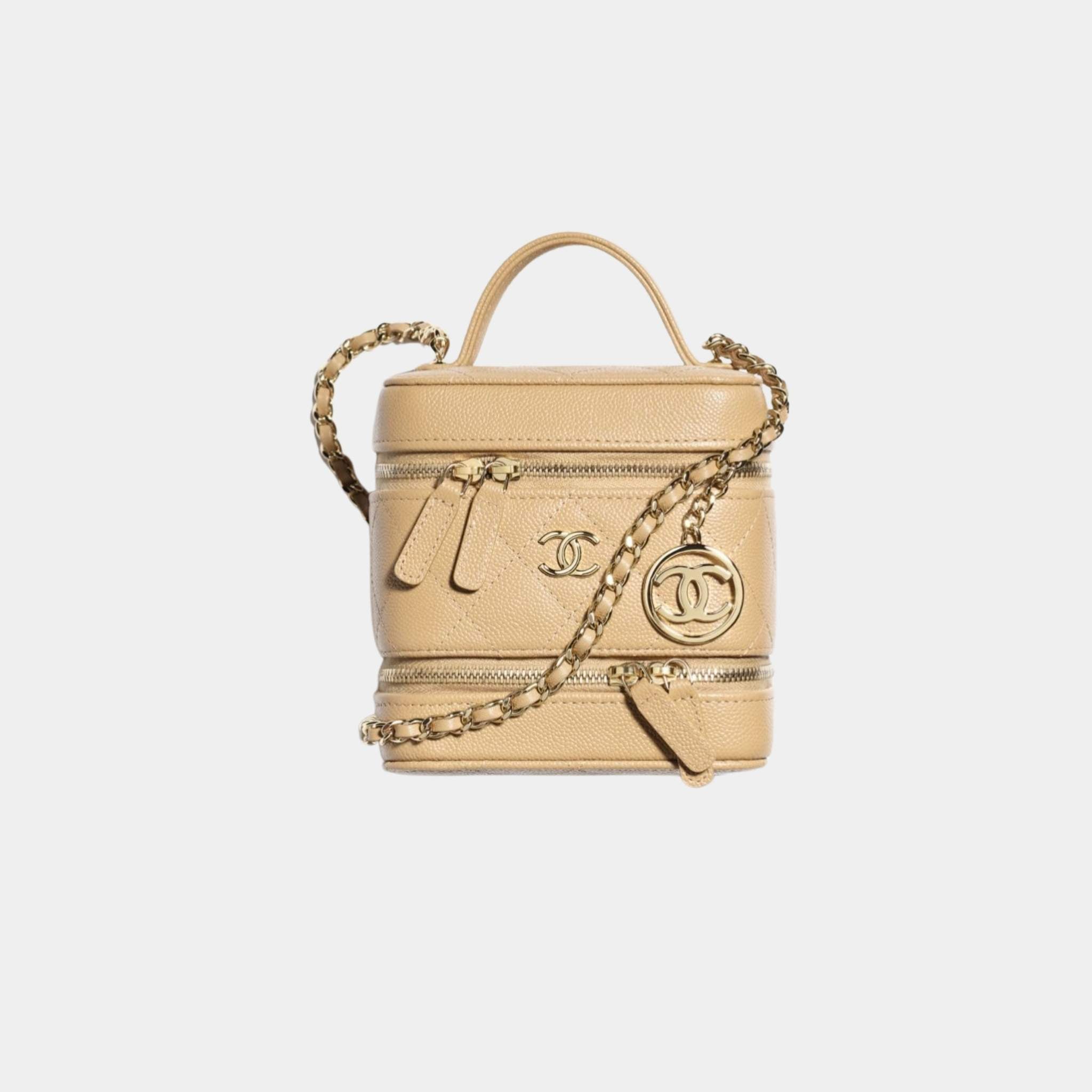 Vanity with Chain in Grained Calfskin