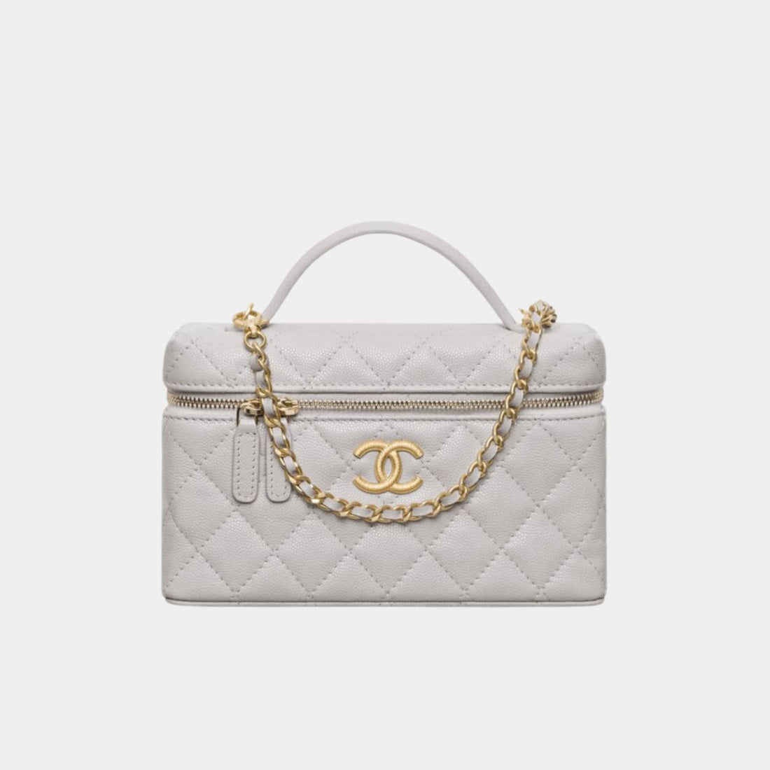 Vanity with Chain in Grained Shiny Calfskin