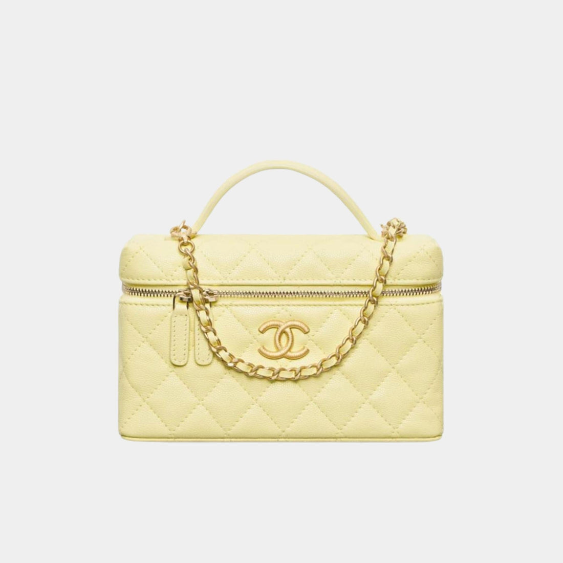 Vanity with Chain in Grained Shiny Calfskin
