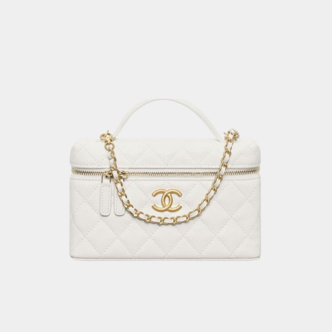 Vanity with Chain in Grained Shiny Calfskin